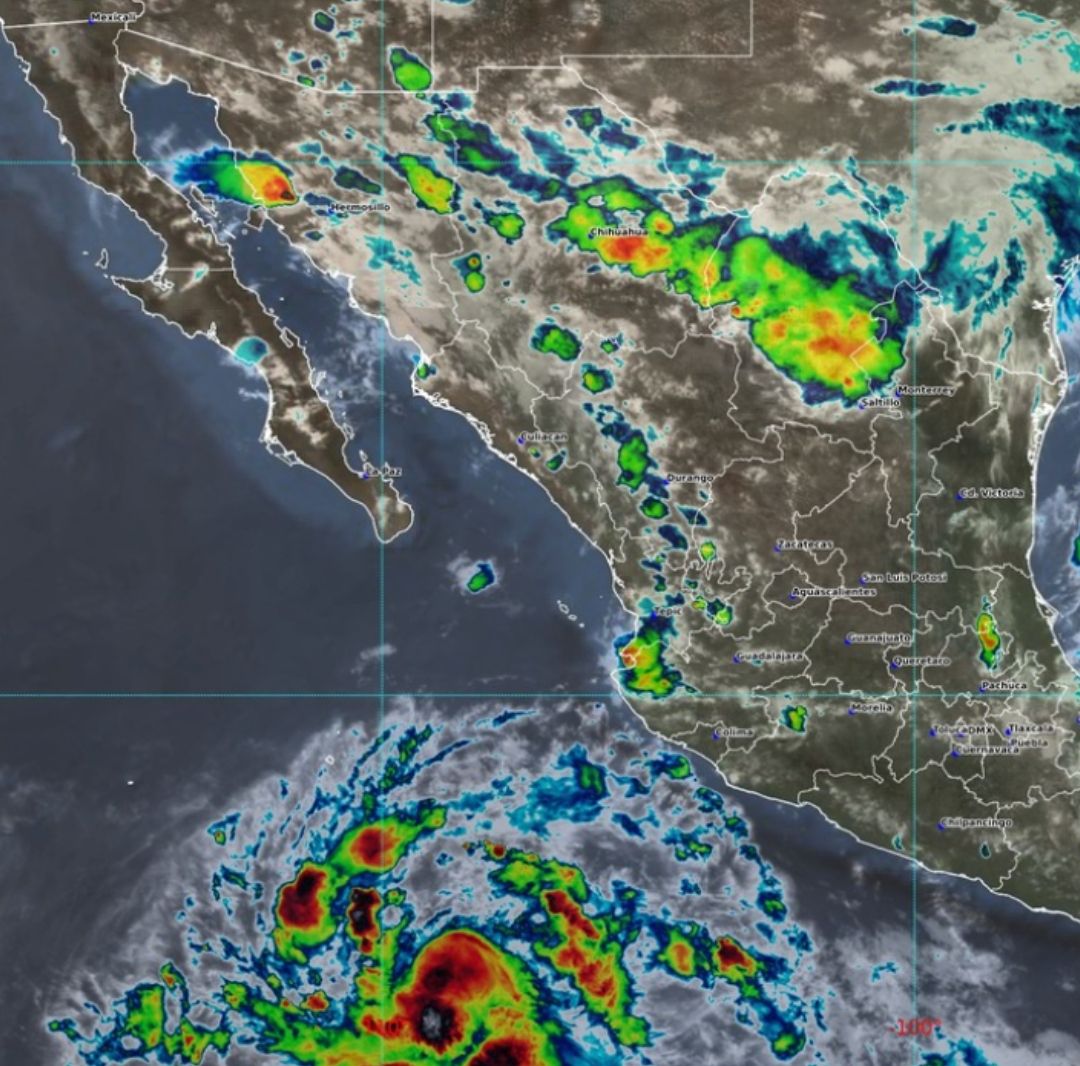 Tormenta Tropical Elida Frente a Mexico. Foto: Conagua